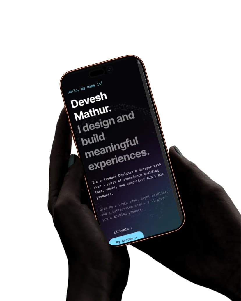 Devesh Mathur developer portfolio