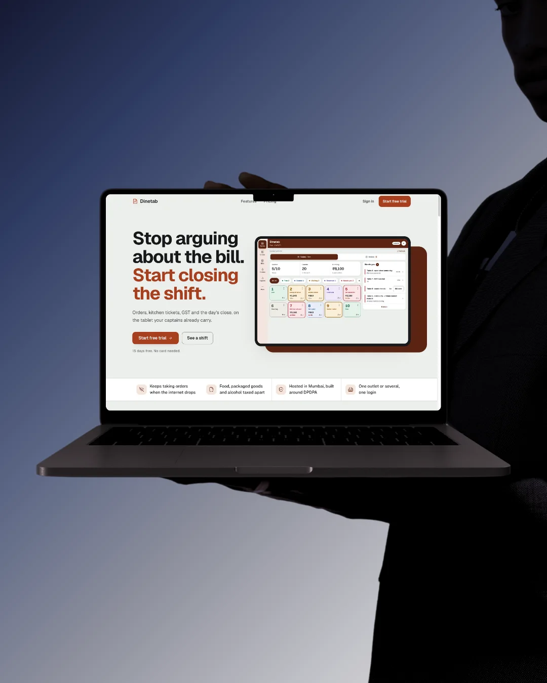 dinetab interface 1